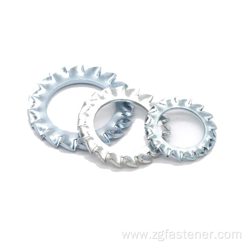 DIN6798 Blue zinc External teeth serrated lock washer